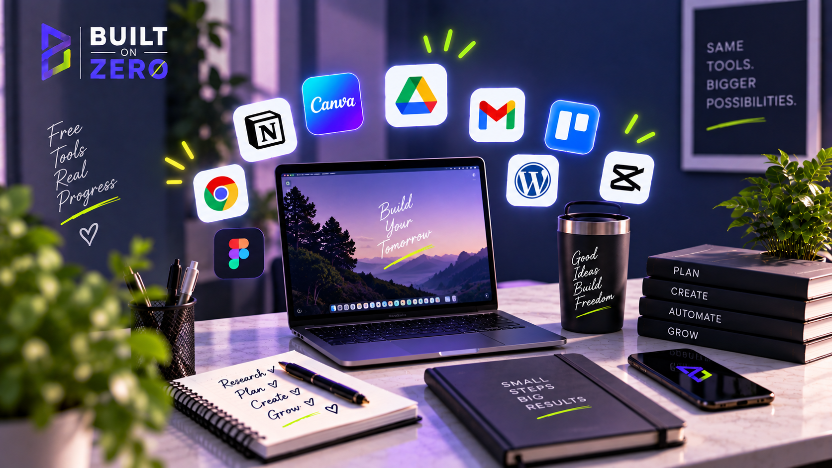 built on zero creative desk inspiration