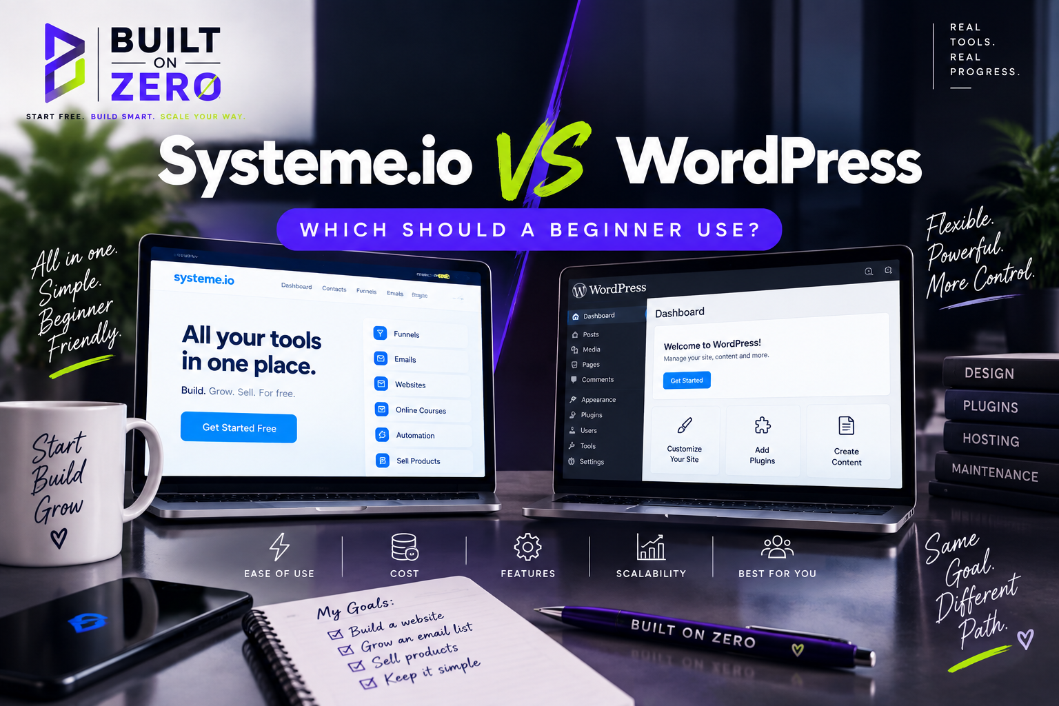 Systeme.io vs WordPress: Beginner’s Guide